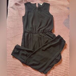 DECREE Elegant Lacy Black Sleeveless Jumpsuit LARGE